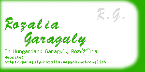 rozalia garaguly business card